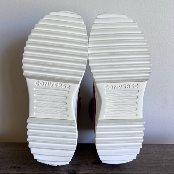 Converse Run Star Hike Platform Hi Striped Knit Shoe Size 10 or 11.5 - Picture 9 of 9